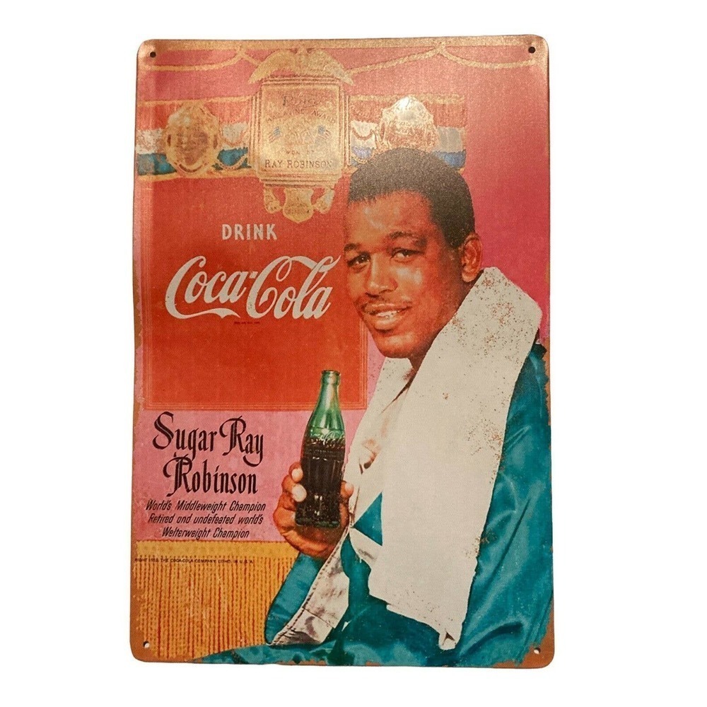 SUGAR RAY Robinson Fight boxing Coca-Cola Undefeated champion Decor Wall Art